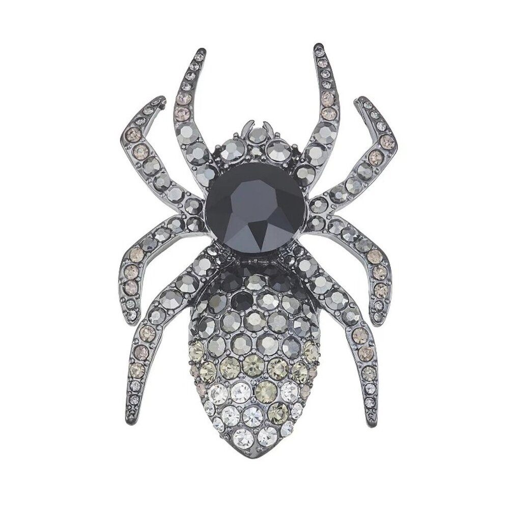 Simply Vera Vera Wang Jet Tone Crystal Spider Pin